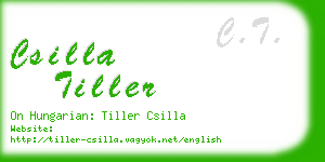 csilla tiller business card